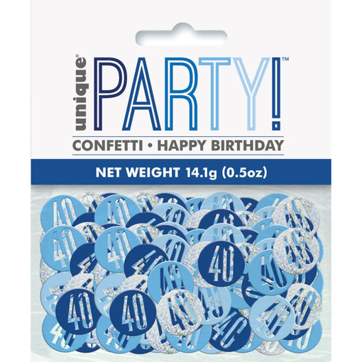 Picture of BIRTHDAY BLUE GLITZ NUMBER 40 CONFETTI